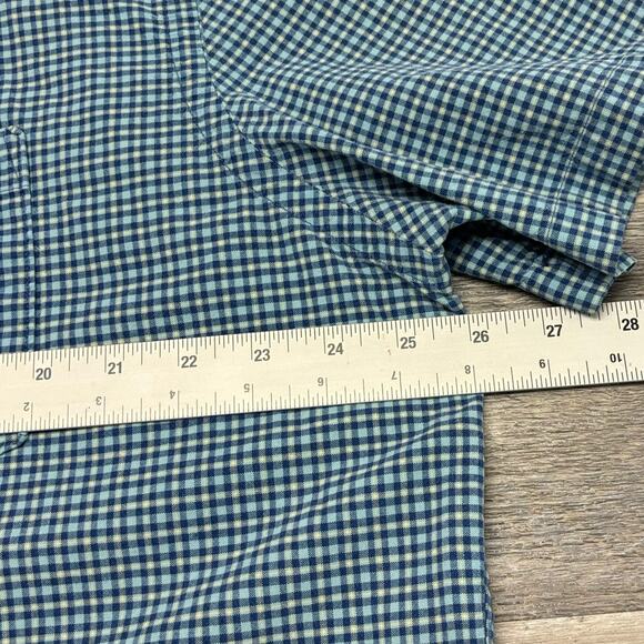 Vintage 90s Abercrombie & Fitch White Blue Gingham Check Mens XL Button Up Shirt - Picture 6 of 9